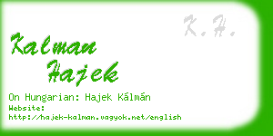kalman hajek business card