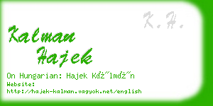 kalman hajek business card